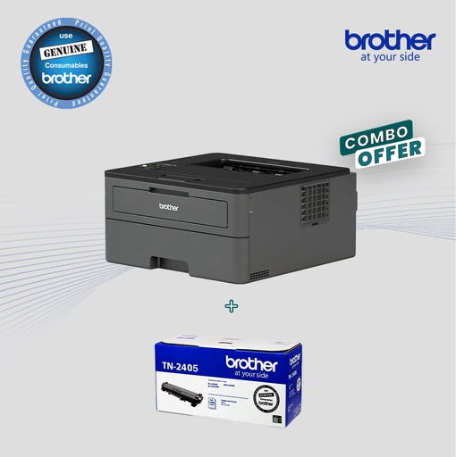 Combo – Brother HL-L2370DN A4 Mono Laser Printer + Genuine Brother TN-2405 Toner Cartridge image 2