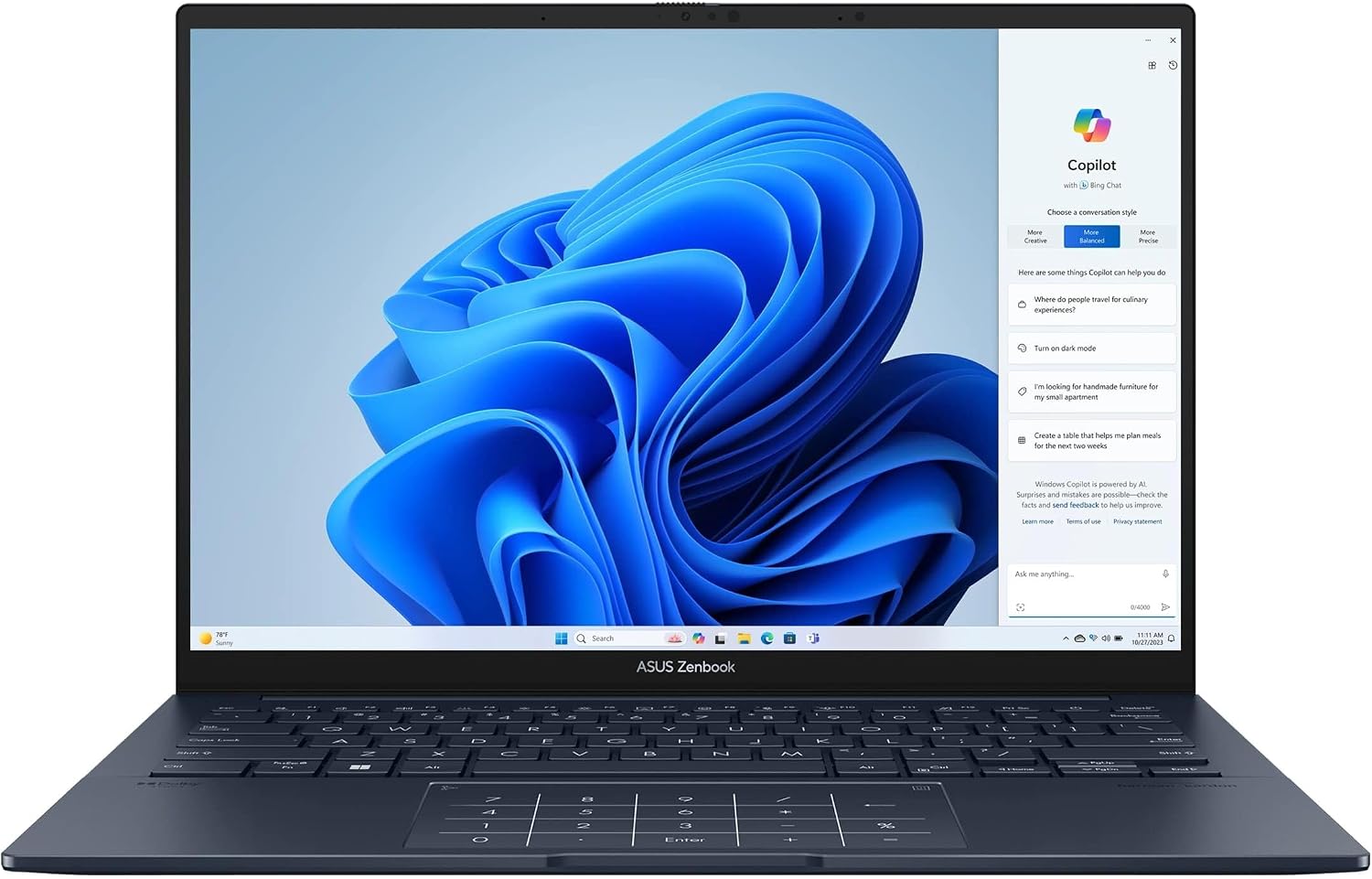ASUS Zenbook 14 UX3405CA – Intel Core Ultra 7 255H, 16GB RAM, 512GB SSD, 14" FHD Touchscreen