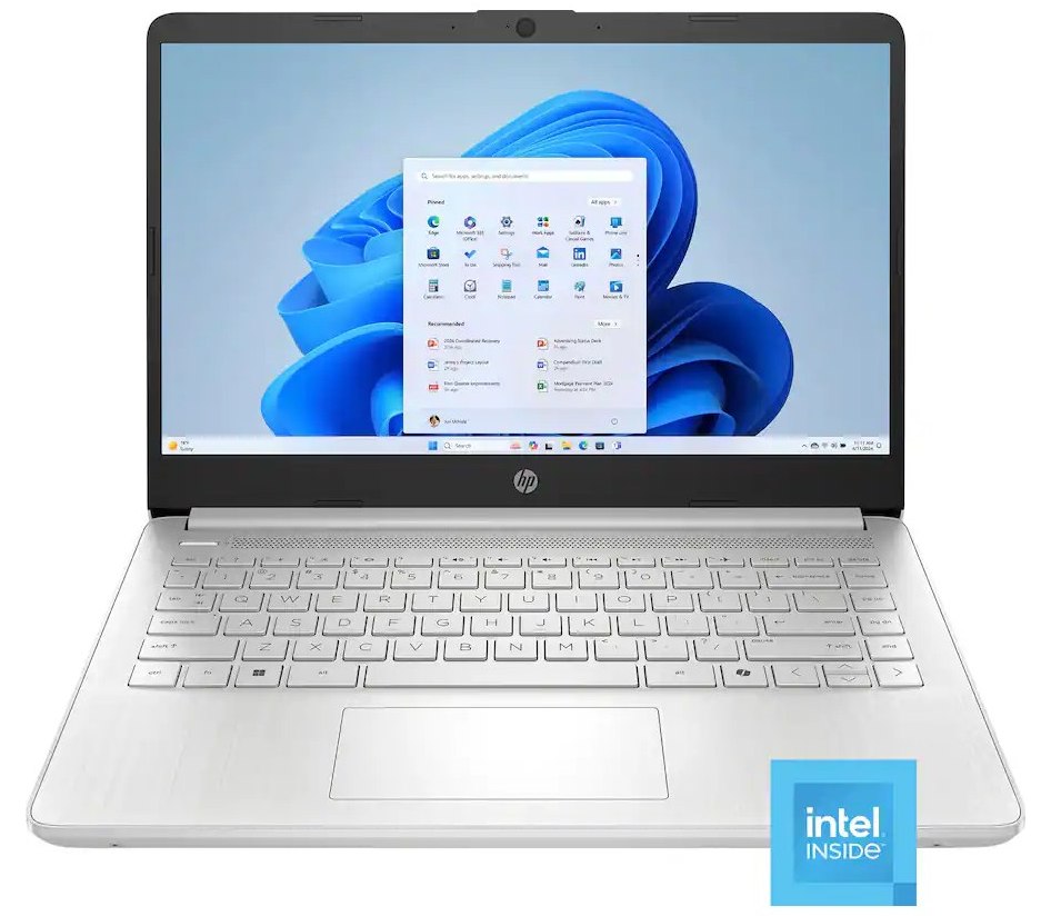 HP Laptop 14" - Intel N150, 4GB RAM, 128GB SSD, HD LED Display
